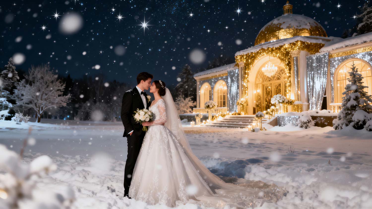 겨울_결혼식_꿈_해몽_눈_내리는_설원