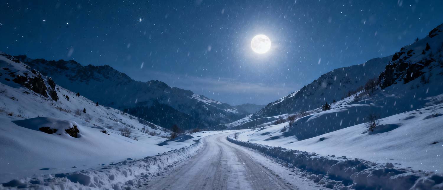 소복이_내린_흰_눈_겨울_밤길_걷는_꿈_해몽