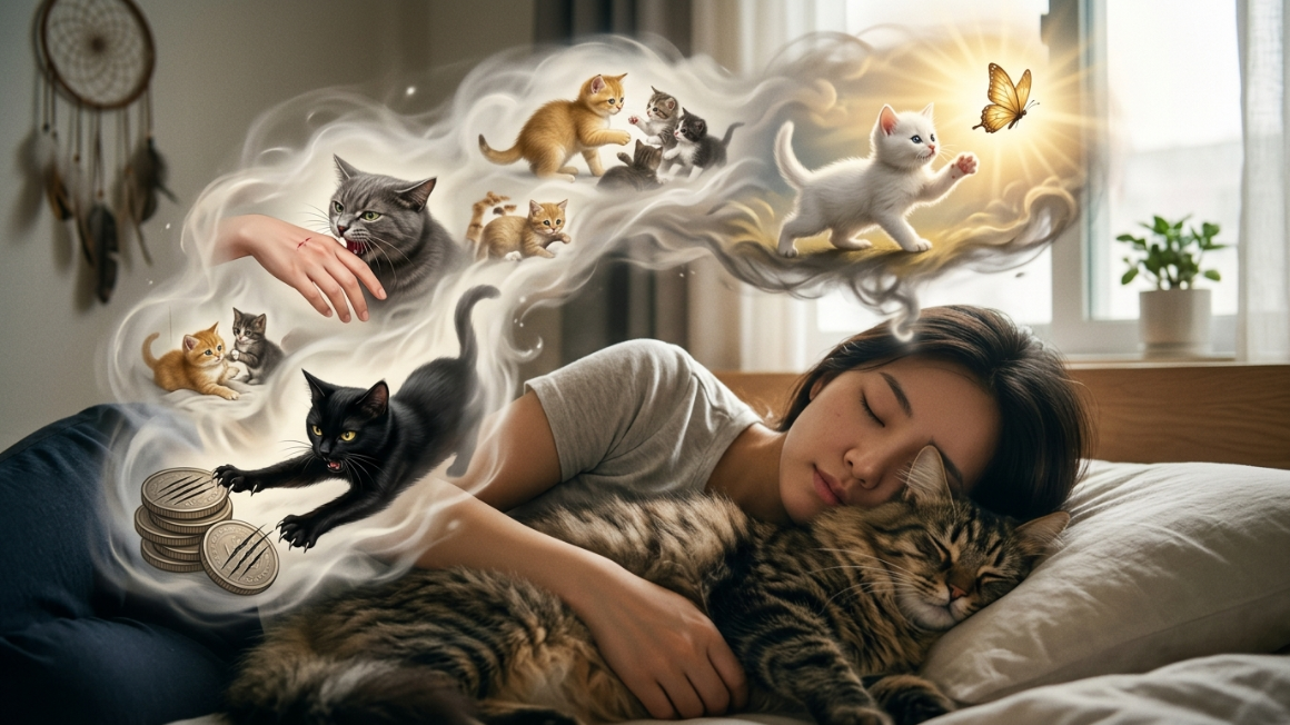 고양이-꿈-해몽-새끼-검은-암시