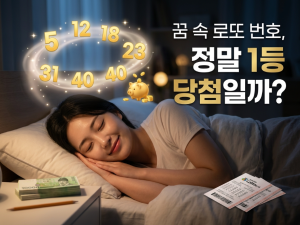 꿈 속 로또 번호 1등 당첨