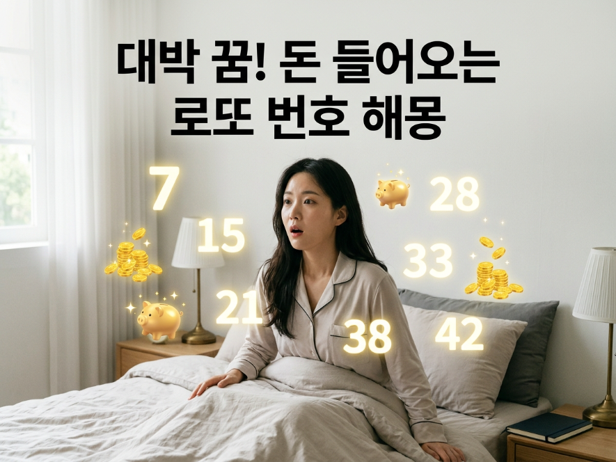꿈 속 로또 번호 1등 대박 당첨