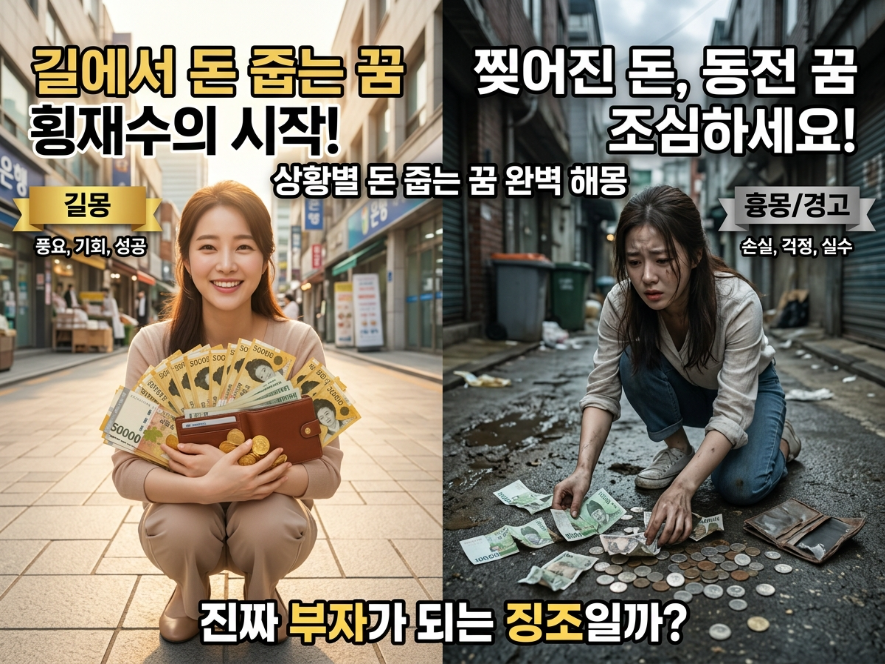 돈 지폐 줍는 꿈 해몽
