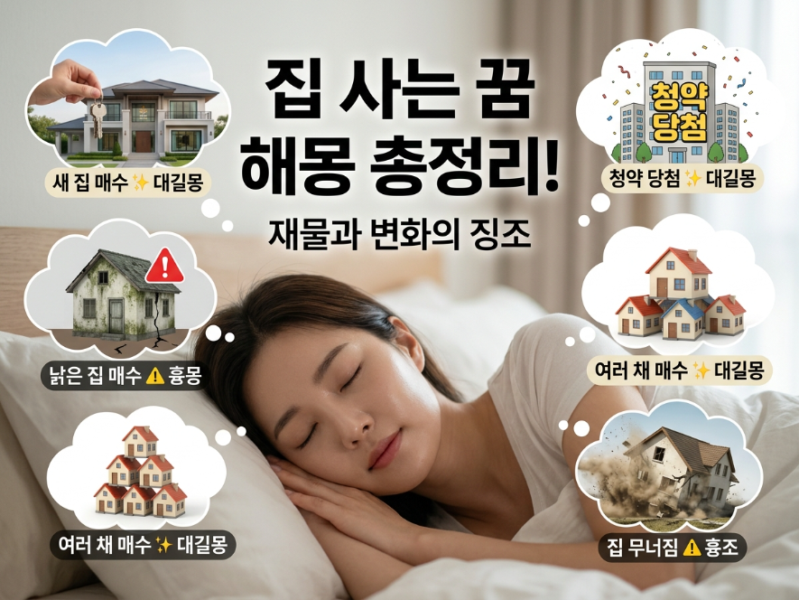 집 사는 꿈 해몽 길몽 흉몽 재물