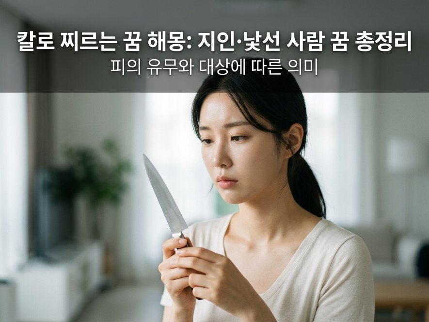 칼로 찌르는 꿈 해몽 누군가 지인 낯선