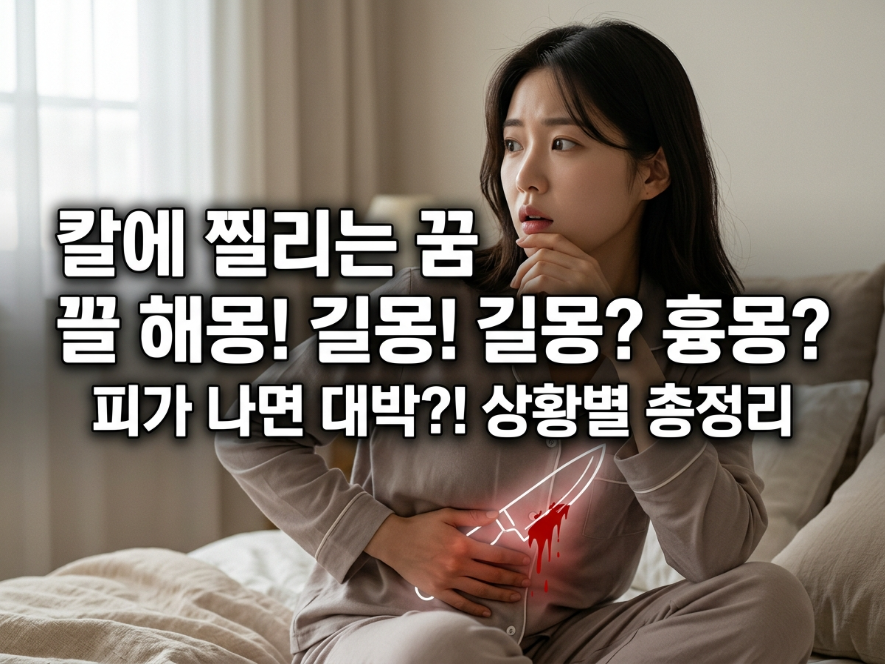 칼에 찔리는 꿈 해몽 의미 상황
